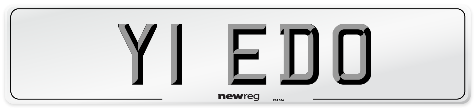 Y1 EDO Number Plate from New Reg